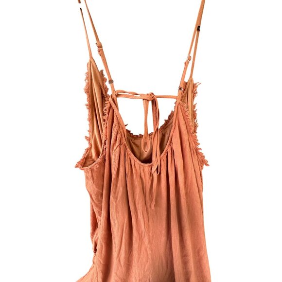 Veveret Womens M Boho Wide-Leg Jumpsuit Romper With Adjustable Straps 100% rayon - Picture 4 of 14